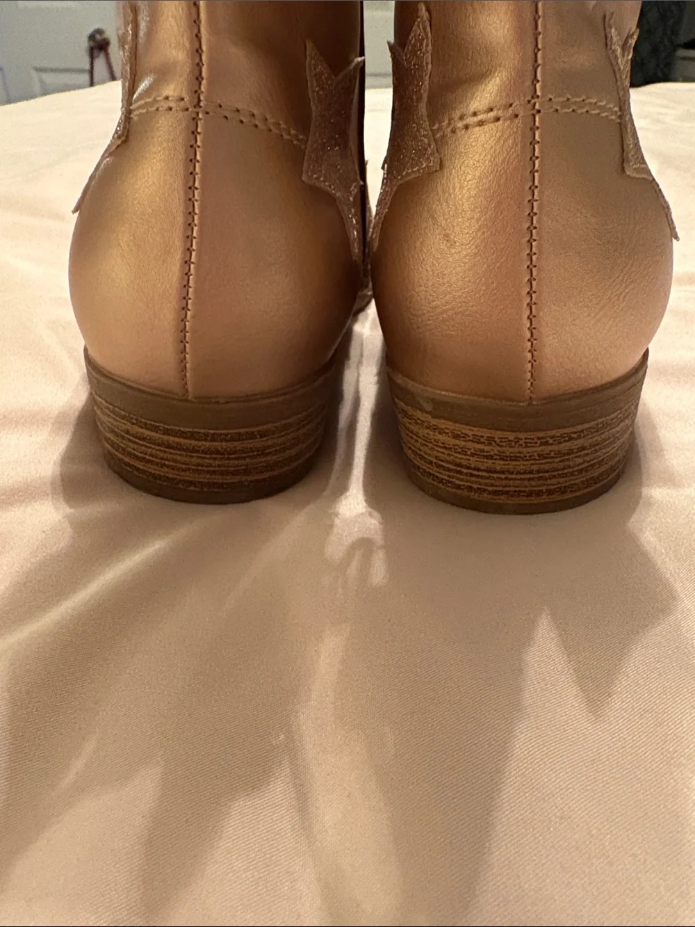 NWT Thereabouts Big Kid Girls Sienna Flat Heel Glitter Stars Western  Boots